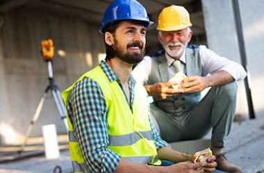 Contractors planning a roofing project